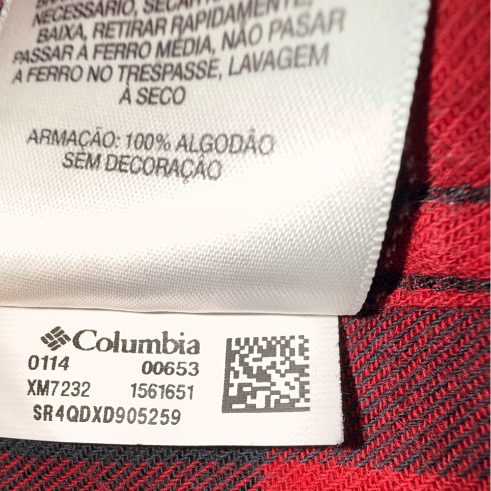 Columbia Gamecocks Red Plaid Flannel Shirt | Omni-Wick | Men’s Size - Large - Picture 10 of 13